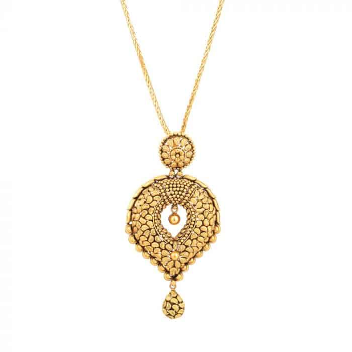 22ct Real Gold Pendant with Antique Finish